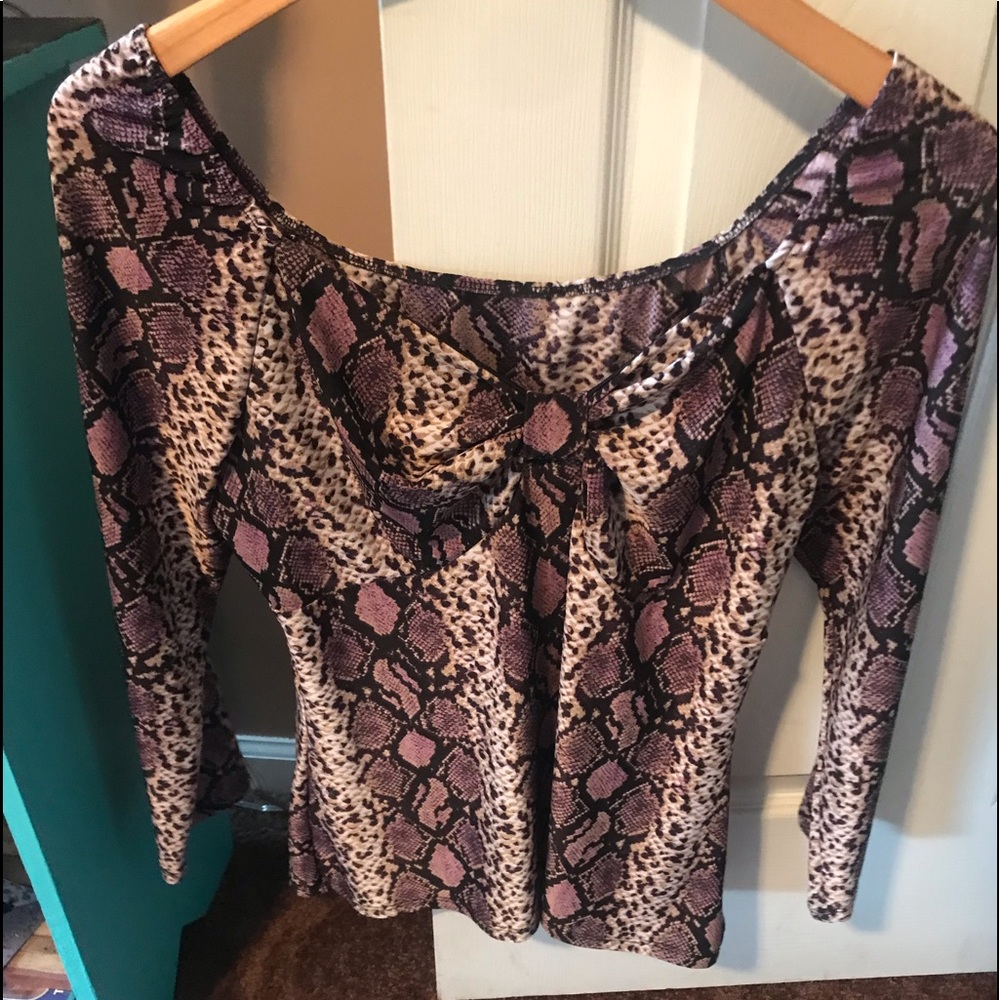 Blouse, top, python print - Picture 1 of 3